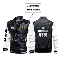 Thumbnail for Airbus A330 & Plane Designed Stylish Leather Bomber Jackets