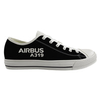 Thumbnail for Airbus A319 & Text Designed Canvas Shoes (Men)
