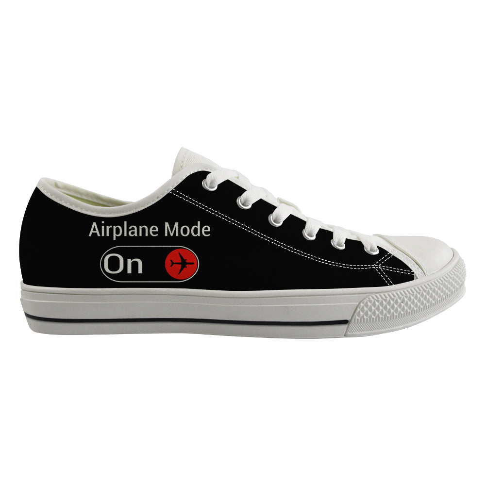 Airplane Mode On Designed Canvas Shoes (Men)