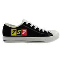 Thumbnail for Flat Colourful 757 Designed Canvas Shoes (Women)