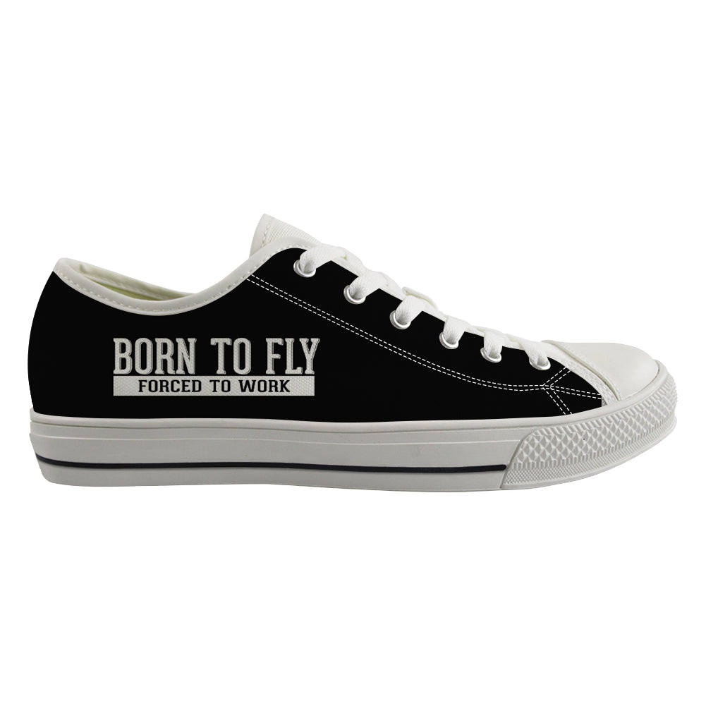 Born To Fly Forced To Work Designed Canvas Shoes (Women)
