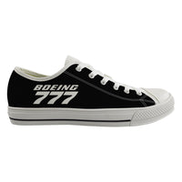 Thumbnail for Boeing 777 & Text Designed Canvas Shoes (Women)