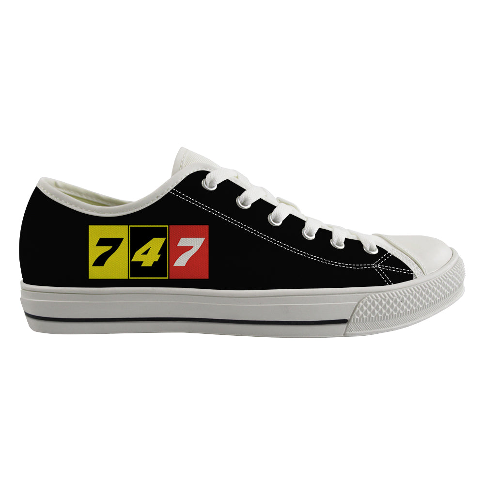 Flat Colourful 747 Designed Canvas Shoes (Men)