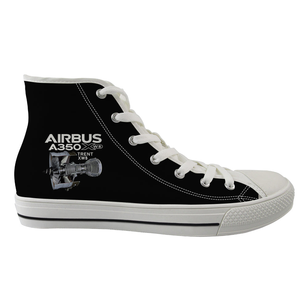 Airbus A350 & Trent Wxb Engine Designed Long Canvas Shoes (Men)