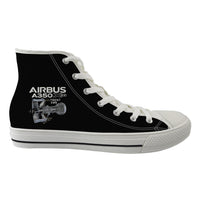 Thumbnail for Airbus A350 & Trent Wxb Engine Designed Long Canvas Shoes (Men)
