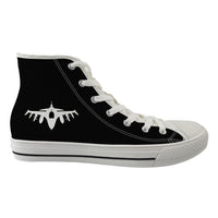 Thumbnail for Fighting Falcon F16 Silhouette Designed Long Canvas Shoes (Women)