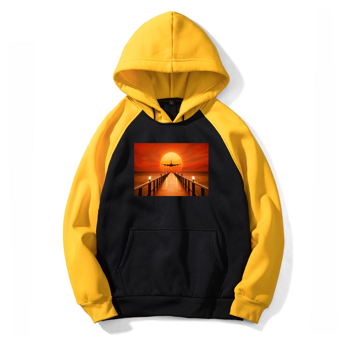 Airbus A380 Towards Sunset Designed Colourful Hoodies