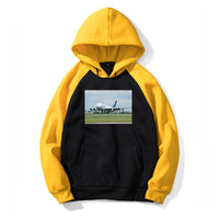 Thumbnail for Departing Airbus A380 with Original Livery Designed Colourful Hoodies