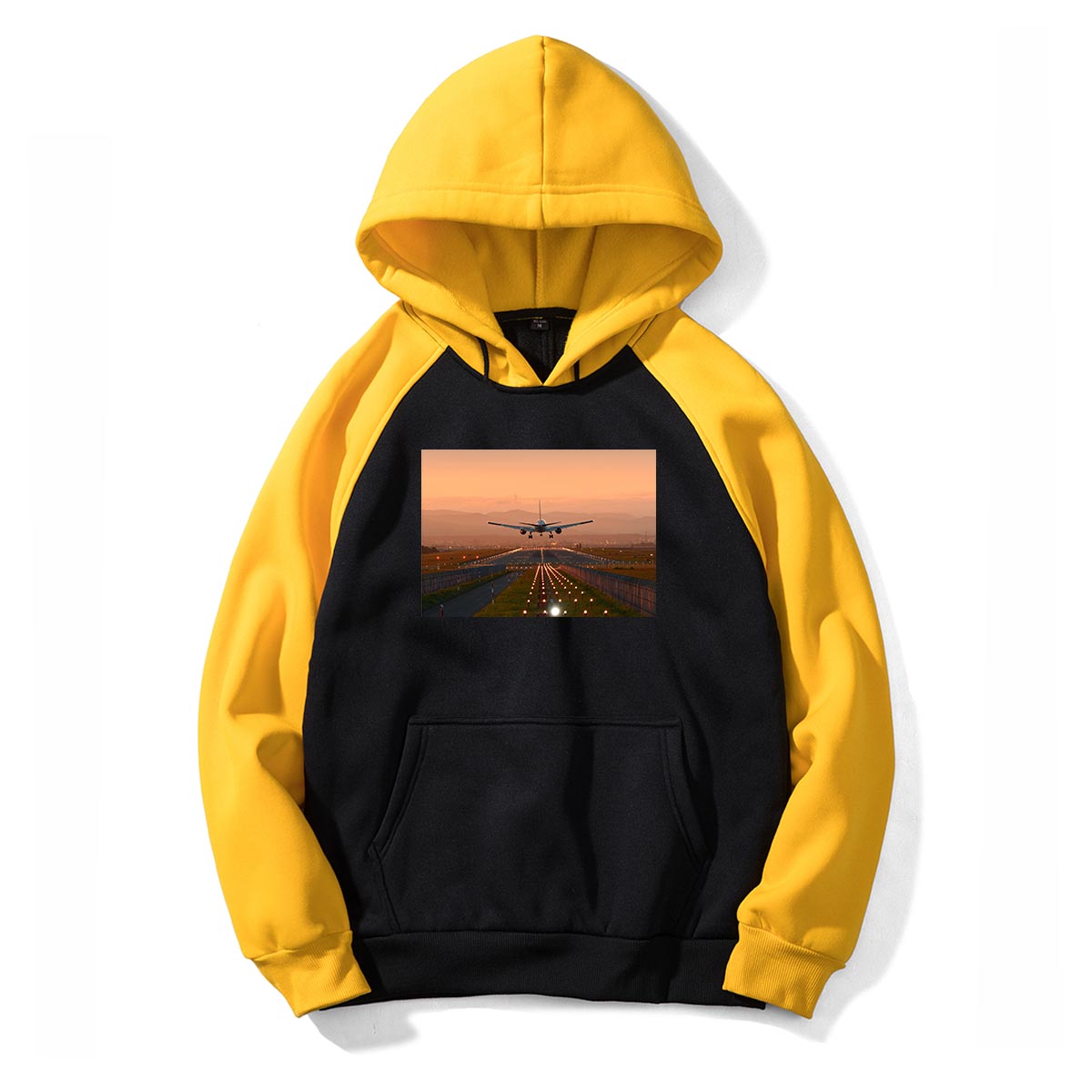 Super Cool Landing During Sunset Designed Colourful Hoodies