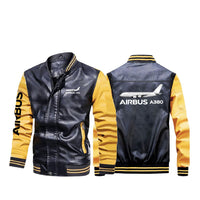 Thumbnail for The Airbus A380 Designed Stylish Leather Bomber Jackets
