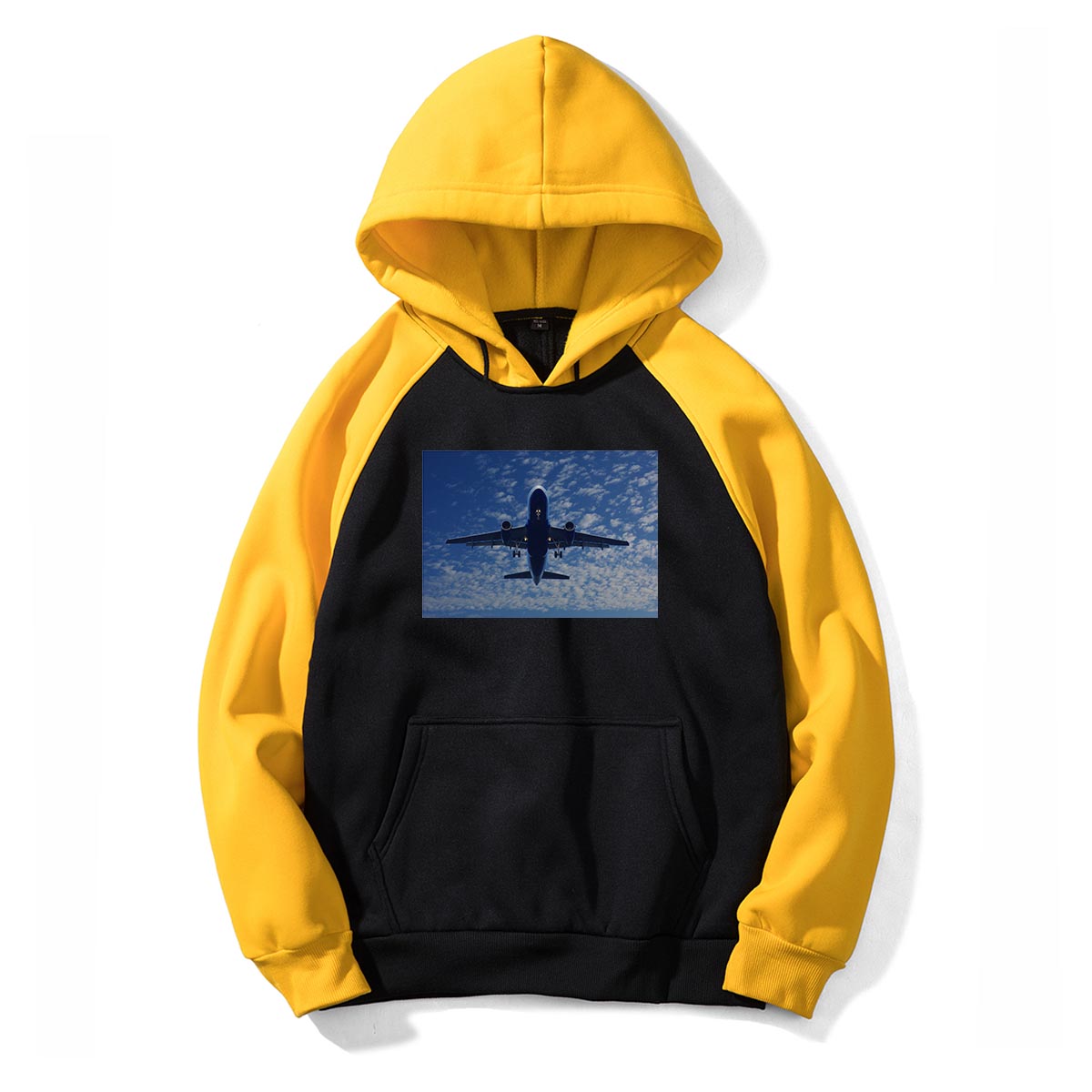 Airplane From Below Designed Colourful Hoodies