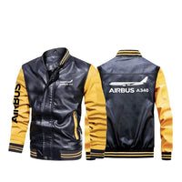 Thumbnail for The Airbus A340 Designed Stylish Leather Bomber Jackets