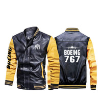 Thumbnail for Boeing 767 & Plane Designed Stylish Leather Bomber Jackets