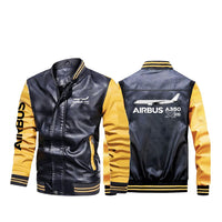 Thumbnail for The Airbus A350 WXB Designed Stylish Leather Bomber Jackets