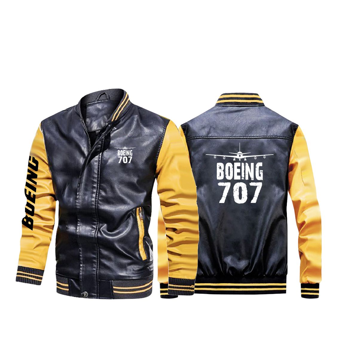 Boeing 707 & Plane Designed Stylish Leather Bomber Jackets