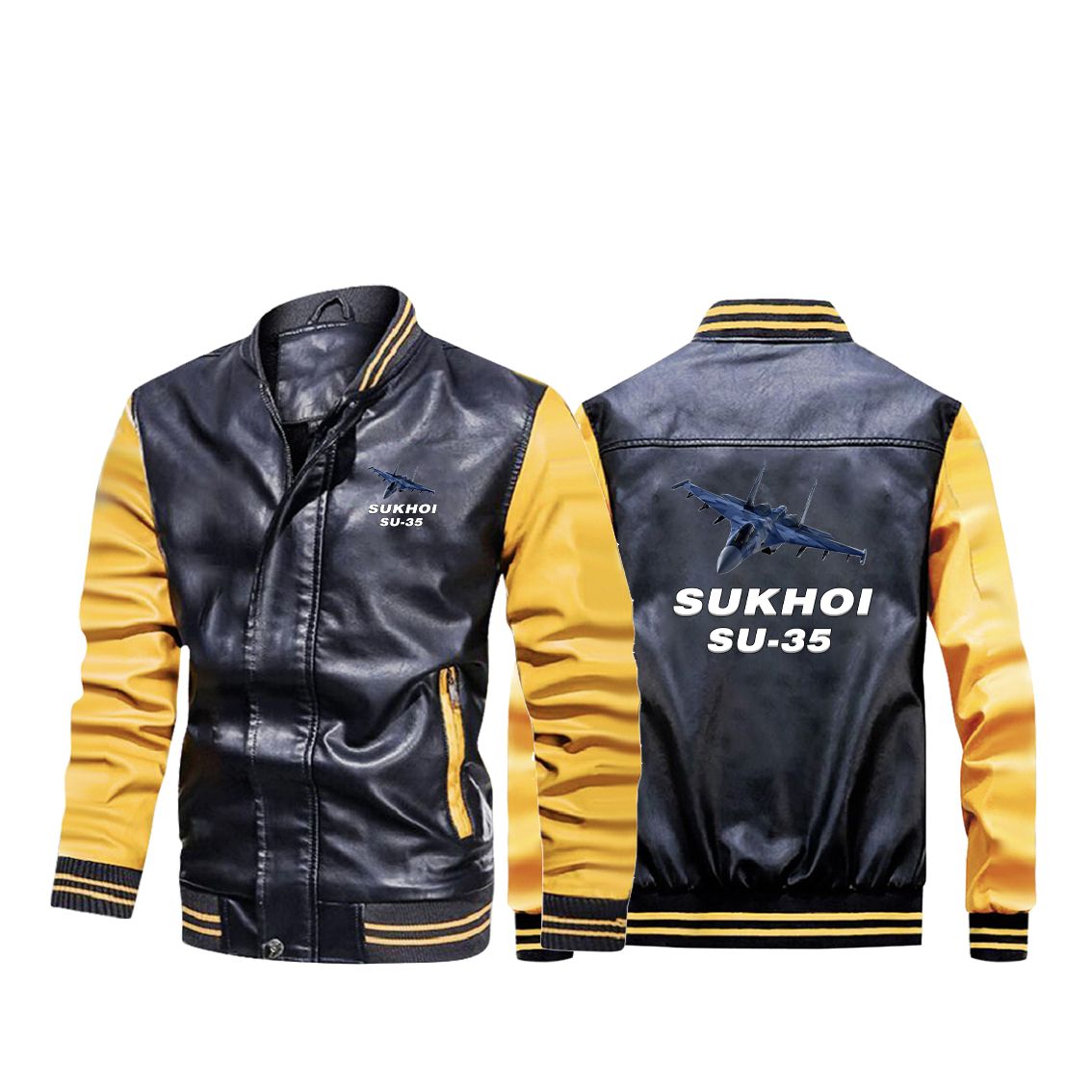 The Sukhoi SU-35 Designed Stylish Leather Bomber Jackets