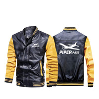 Thumbnail for The Piper PA28 Designed Stylish Leather Bomber Jackets