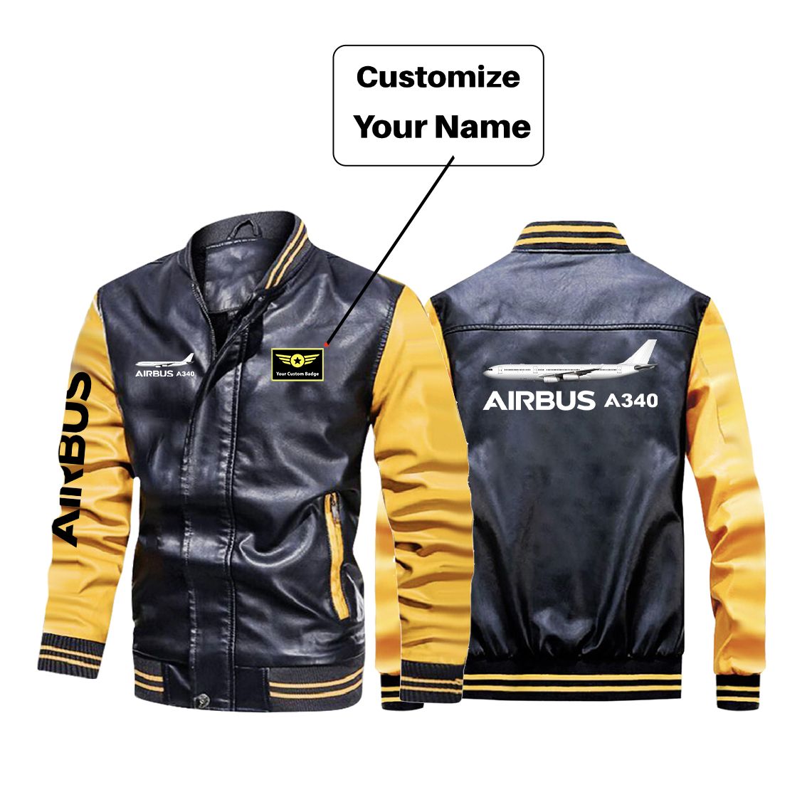 The Airbus A340 Designed Stylish Leather Bomber Jackets