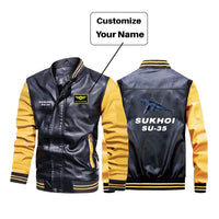 Thumbnail for The Sukhoi SU-35 Designed Stylish Leather Bomber Jackets