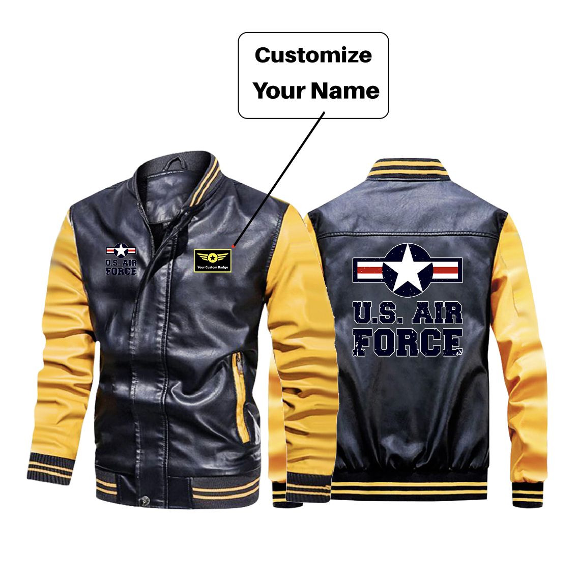 US Air Force Designed Stylish Leather Bomber Jackets