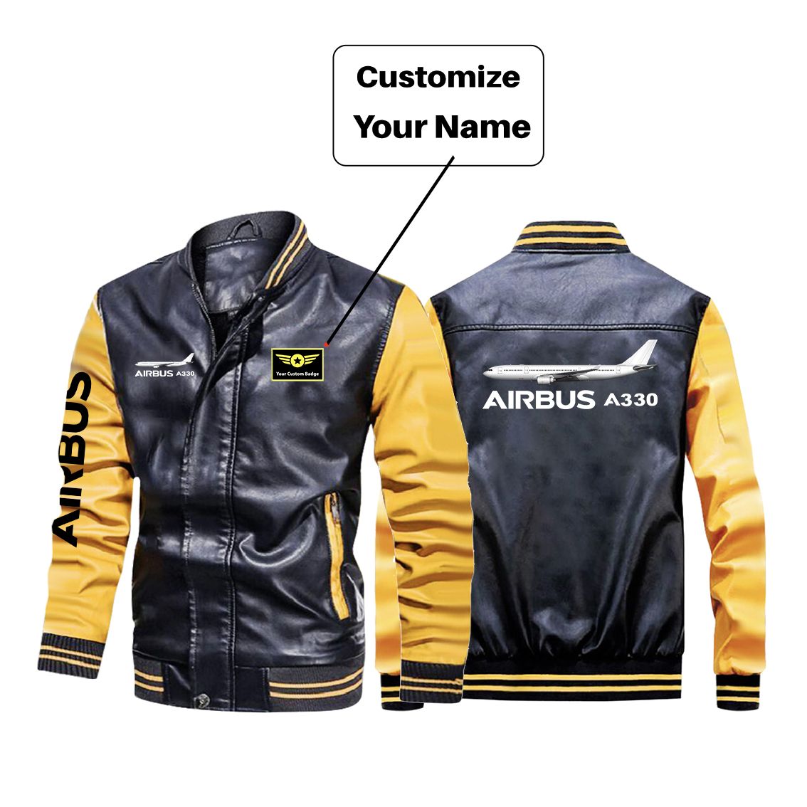 The Airbus A330 Designed Stylish Leather Bomber Jackets