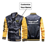 Thumbnail for The Airbus A330 Designed Stylish Leather Bomber Jackets