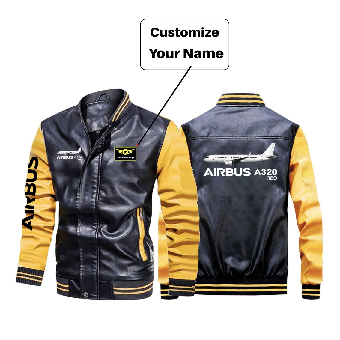 The Airbus A320Neo Designed Stylish Leather Bomber Jackets