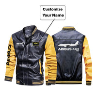 Thumbnail for The Airbus A320Neo Designed Stylish Leather Bomber Jackets