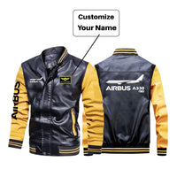 Thumbnail for The Airbus A330neo Designed Stylish Leather Bomber Jackets