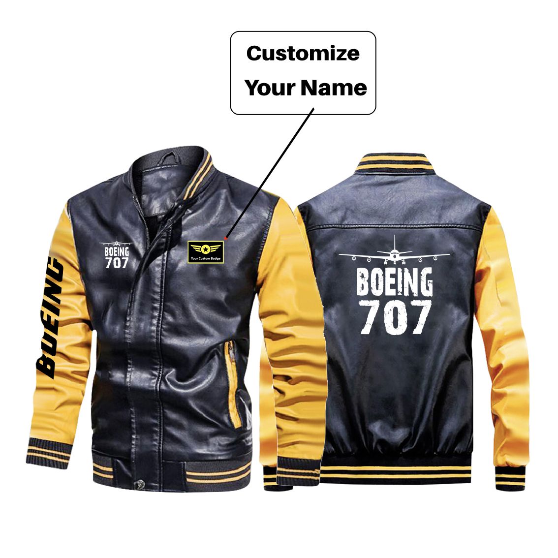 Boeing 707 & Plane Designed Stylish Leather Bomber Jackets