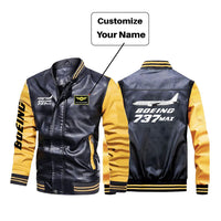 Thumbnail for The Boeing 737Max Designed Stylish Leather Bomber Jackets