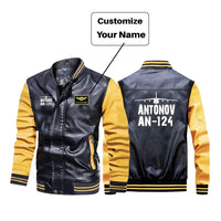 Thumbnail for Antonov AN-124 & Plane Designed Stylish Leather Bomber Jackets
