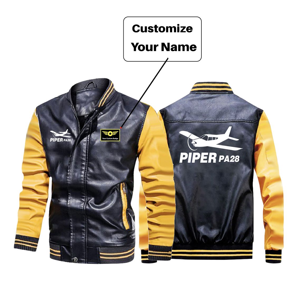 The Piper PA28 Designed Stylish Leather Bomber Jackets