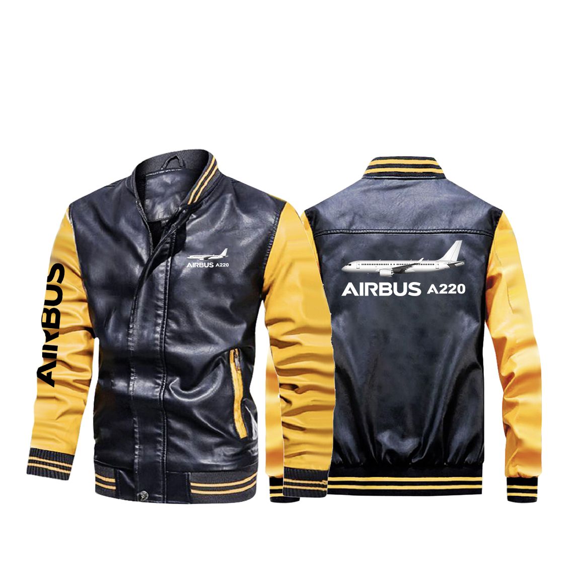 The Airbus A220 Designed Stylish Leather Bomber Jackets