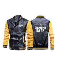 Thumbnail for Diamond DA42 & Plane Designed Stylish Leather Bomber Jackets