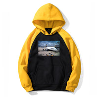 Thumbnail for Lufthansa's A380 At The Gate Designed Colourful Hoodies