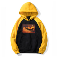 Thumbnail for Departing Fighting Falcon F16 Designed Colourful Hoodies