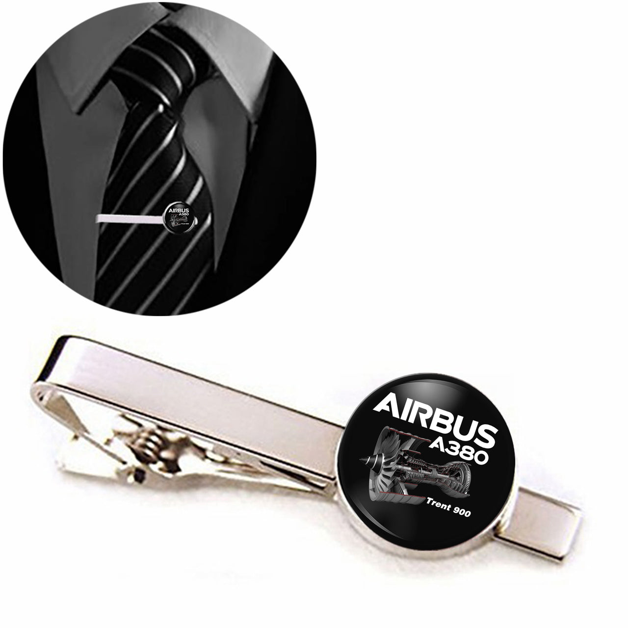Airbus A380 & Trent 900 Engine Designed Tie Clips