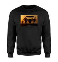 Thumbnail for Military Plane at Sunset Designed Sweatshirts