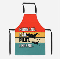 Thumbnail for Husband & Dad & Pilot & Legend Designed Kitchen Aprons