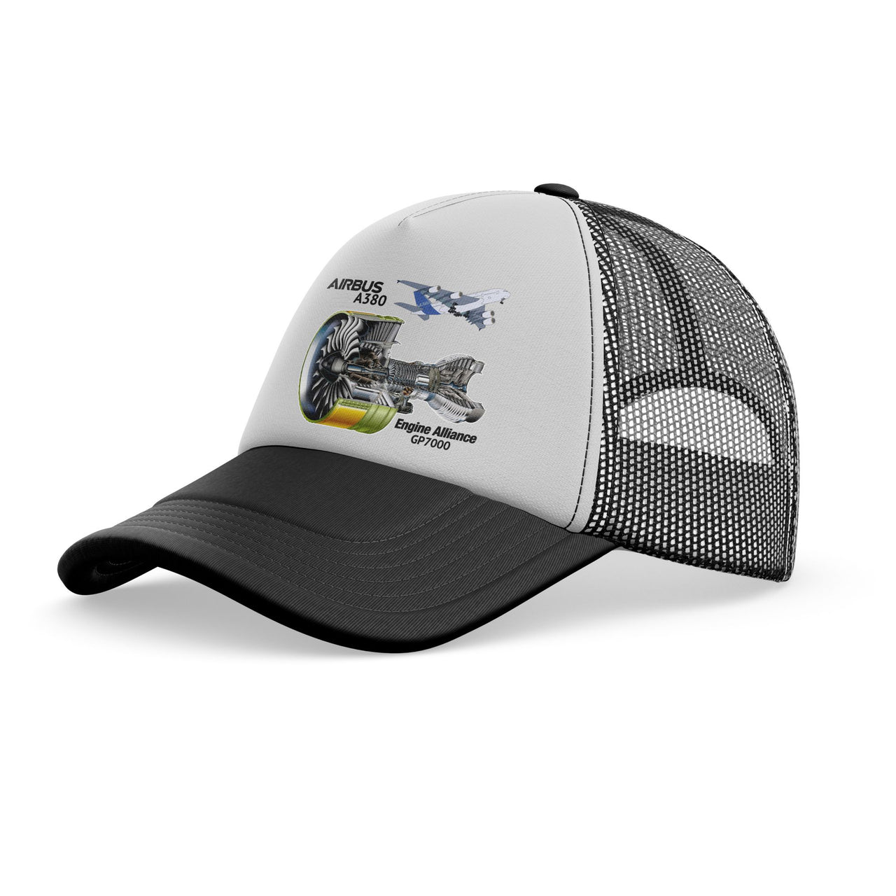 Airbus A380 & GP7000 Engine Designed Trucker Caps & Hats