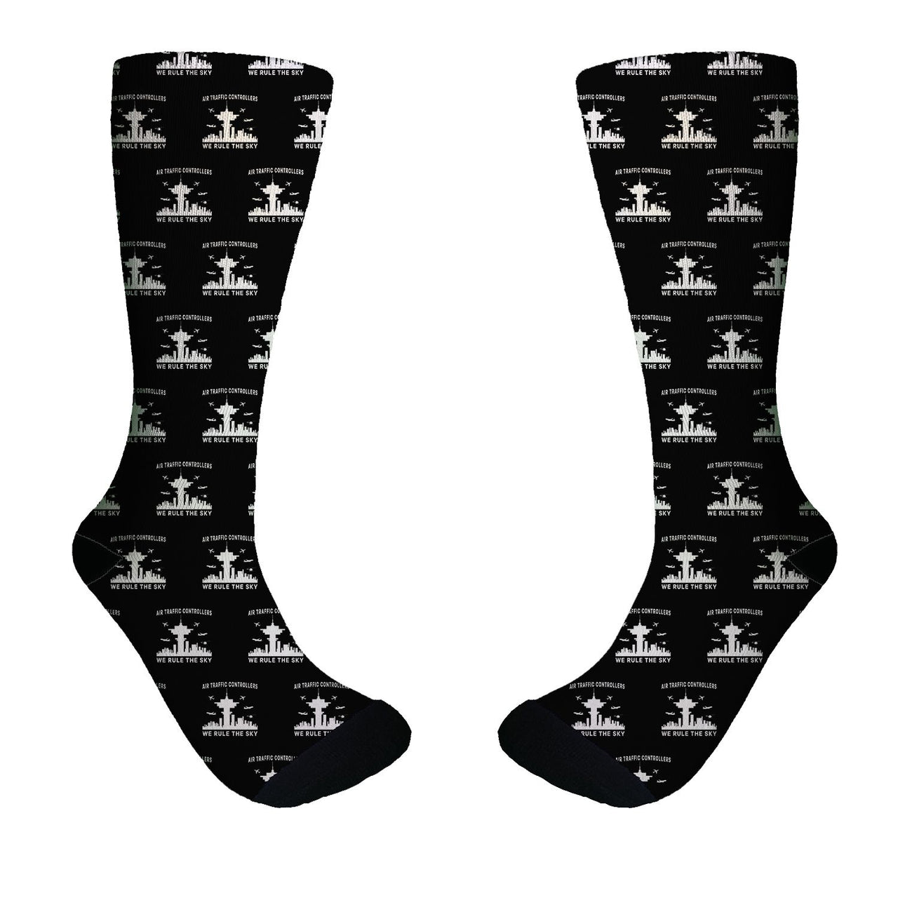 Air Traffic Controllers - We Rule The Sky Designed Socks