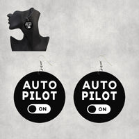 Thumbnail for Auto Pilot ON Designed Wooden Drop Earrings