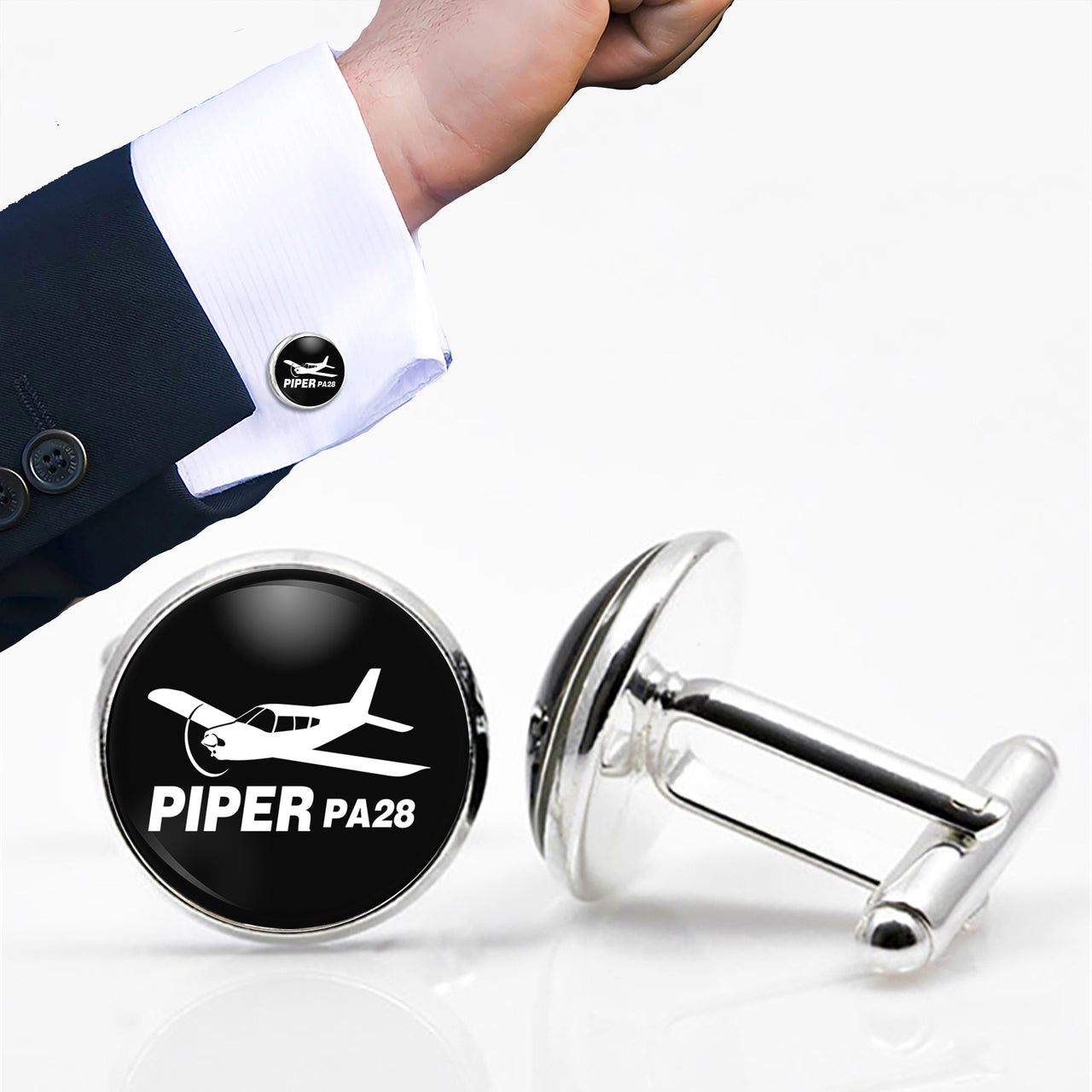 The Piper PA28 Designed Cuff Links