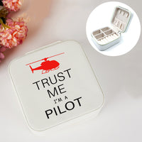 Thumbnail for Trust Me I'm a Pilot (Helicopter) Designed Leather Jewelry Boxes