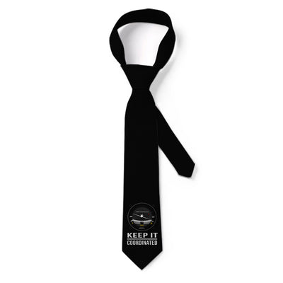 Keep It Coordinated aviation design on premium silk blend tie.