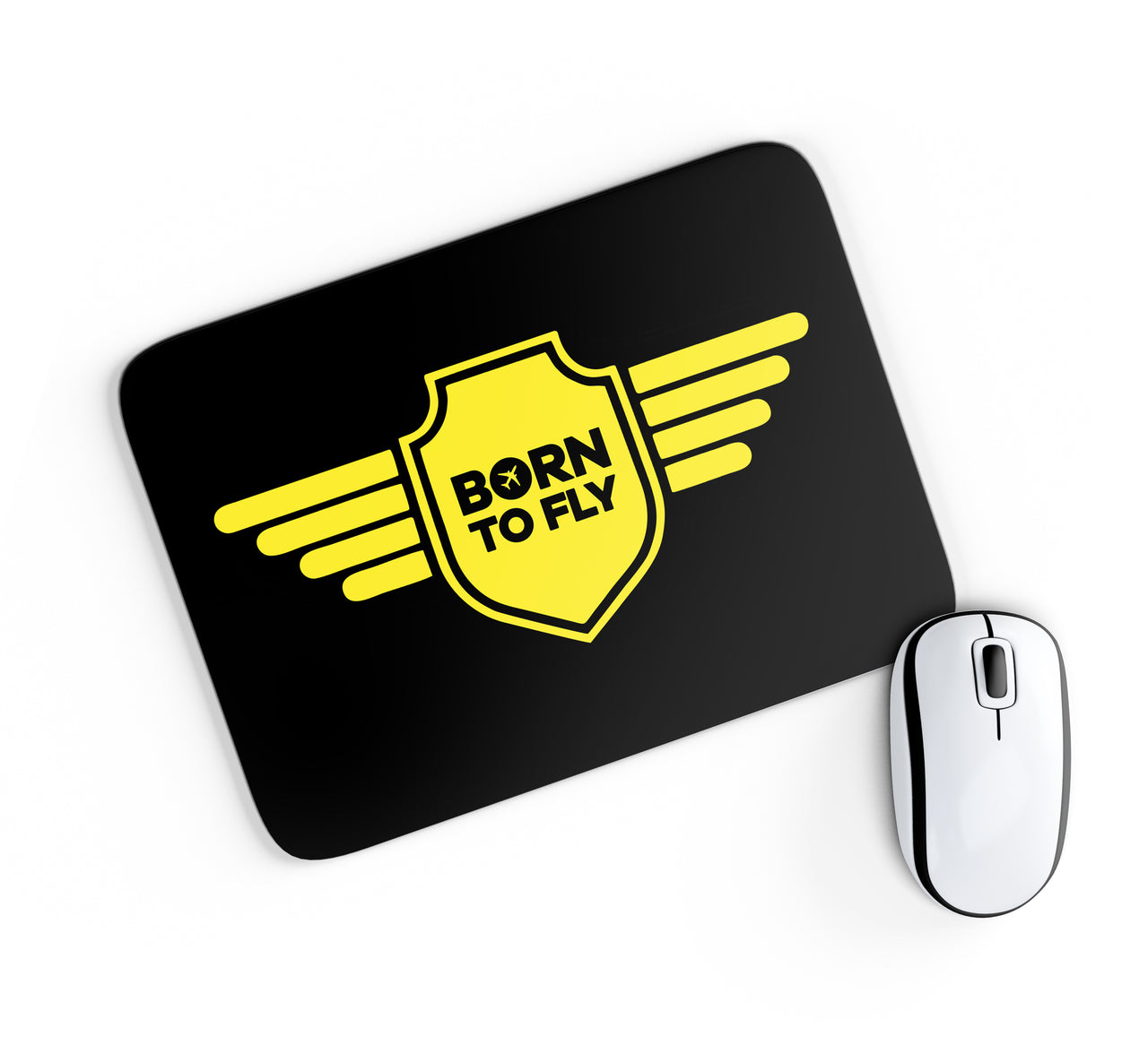 Born To Fly & Badge Designed Mouse Pads