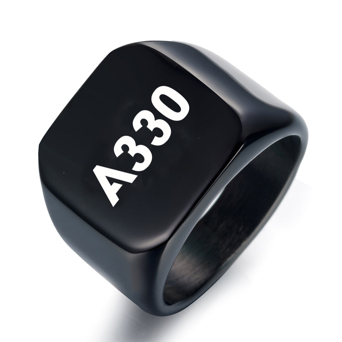 A330 Flat Text Designed Men Rings