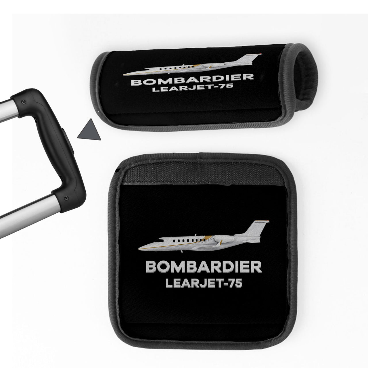 The Bombardier Learjet 75 Designed Neoprene Luggage Handle Covers