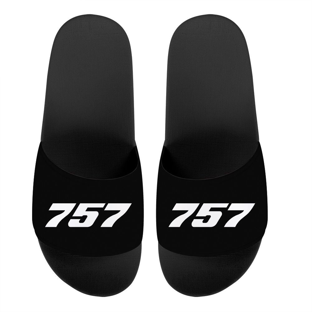 757 Flat Text Designed Sport Slippers